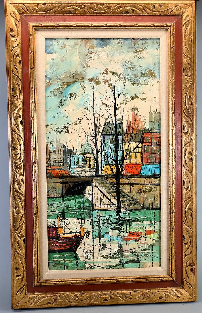 Mid-Century Artwork, Oil on Canvas Breton? (1 of 5)