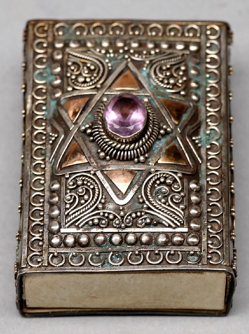 Antique Sterling/14K Gold Matchbox Holder (1 of 3)