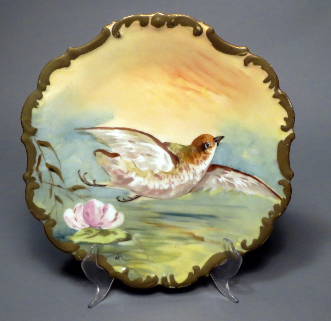 Limoges Game Bird Plate Signed Toh (1 of 6)