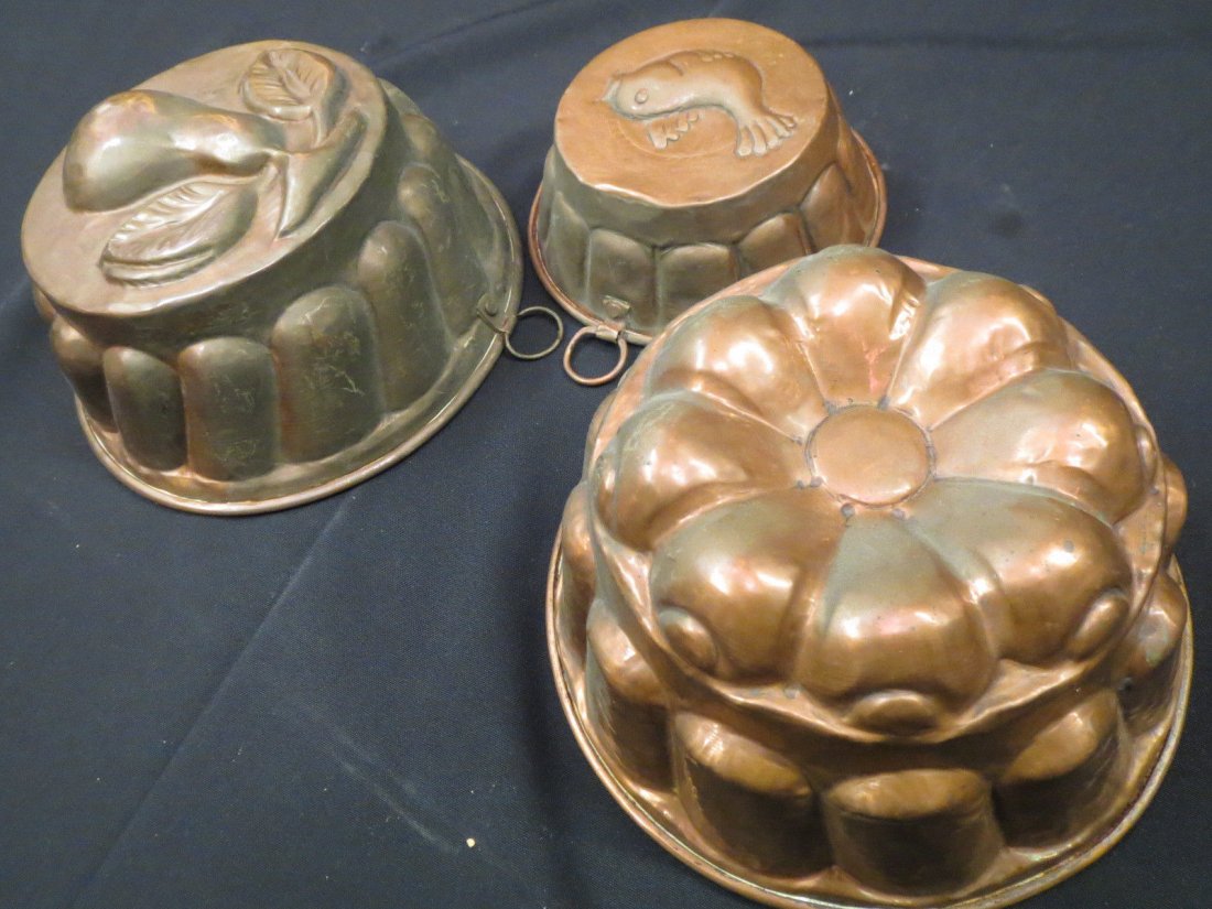 Antique Copper Molds Food Pudding Jelly French (1 of 9)