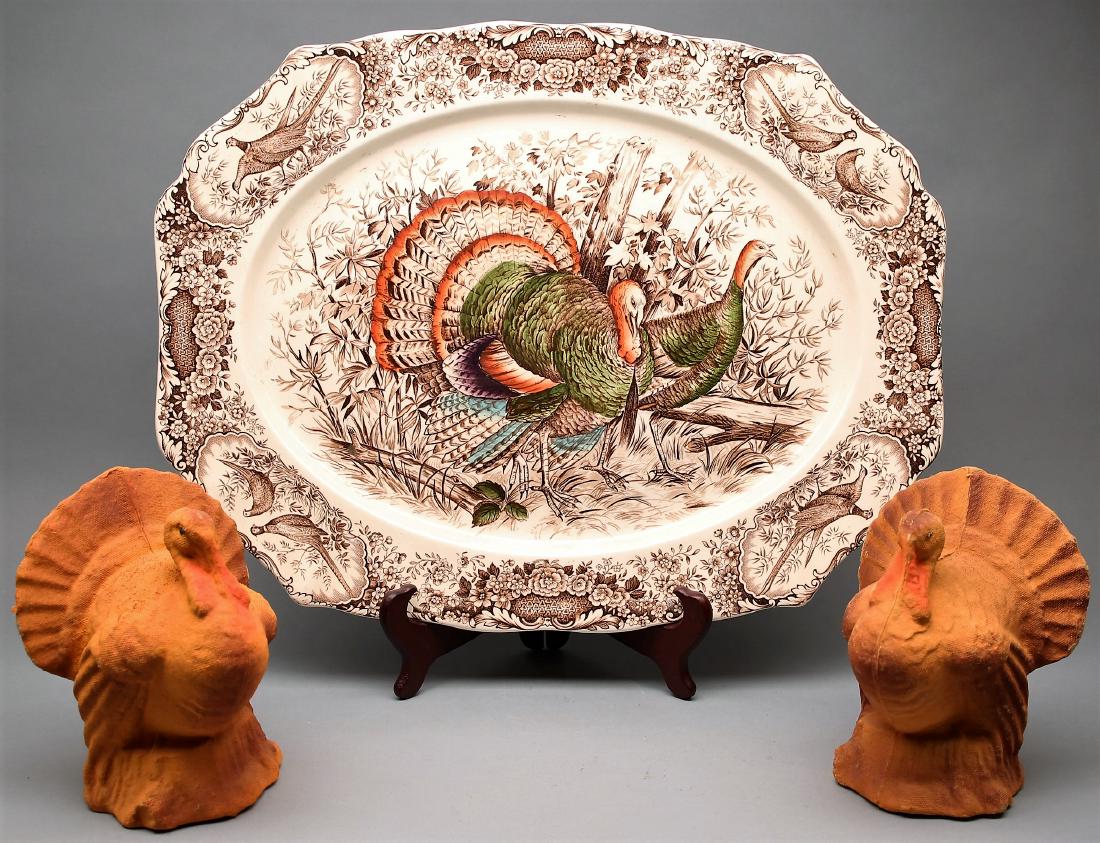 Johnson Brothers, Staffordshire Wild Turkey Platter (1 of 2)