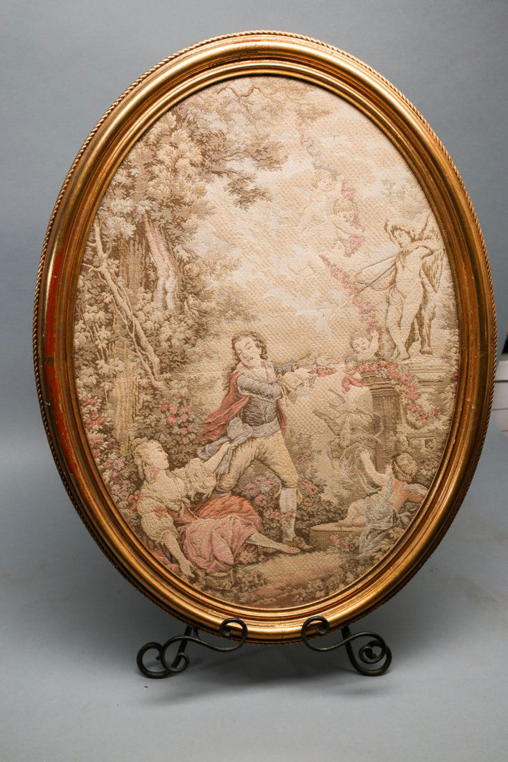 Antique Framed Victorian Tapestry (1 of 2)