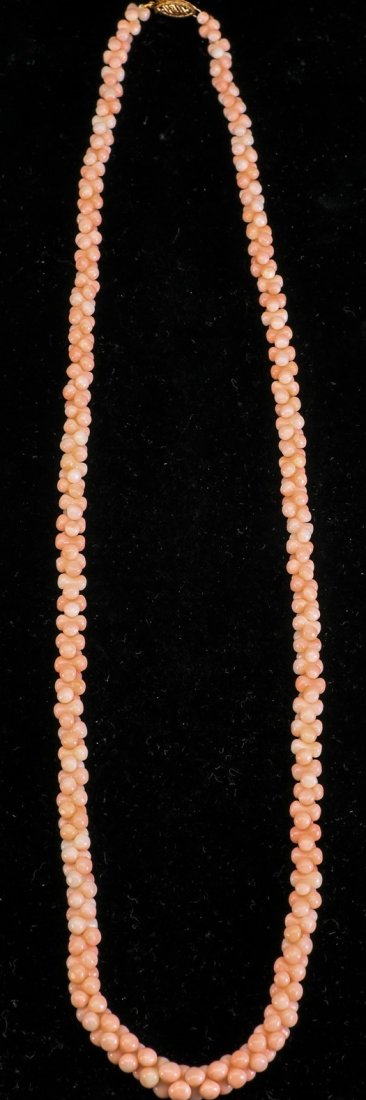 Beautiful pink/white Conch  & 14k Gold Necklace (1 of 2)