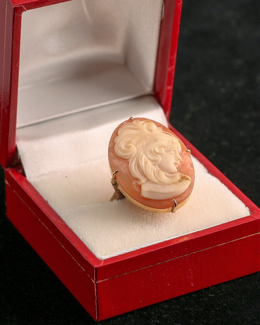 Antique 14K Gold Cameo Ring (1 of 4)