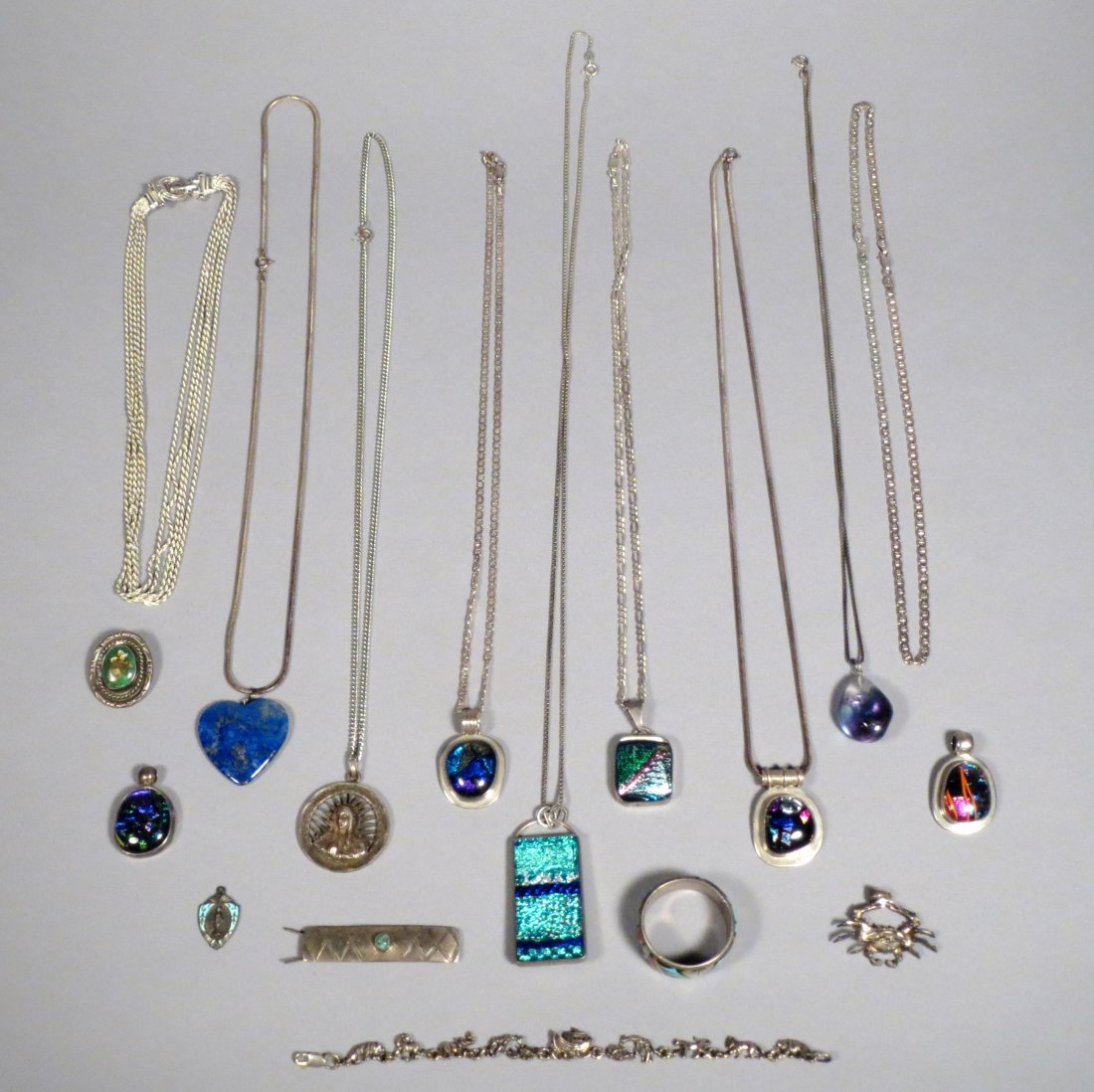 Lot Sterling Silver Necklaces Native American (1 of 10)