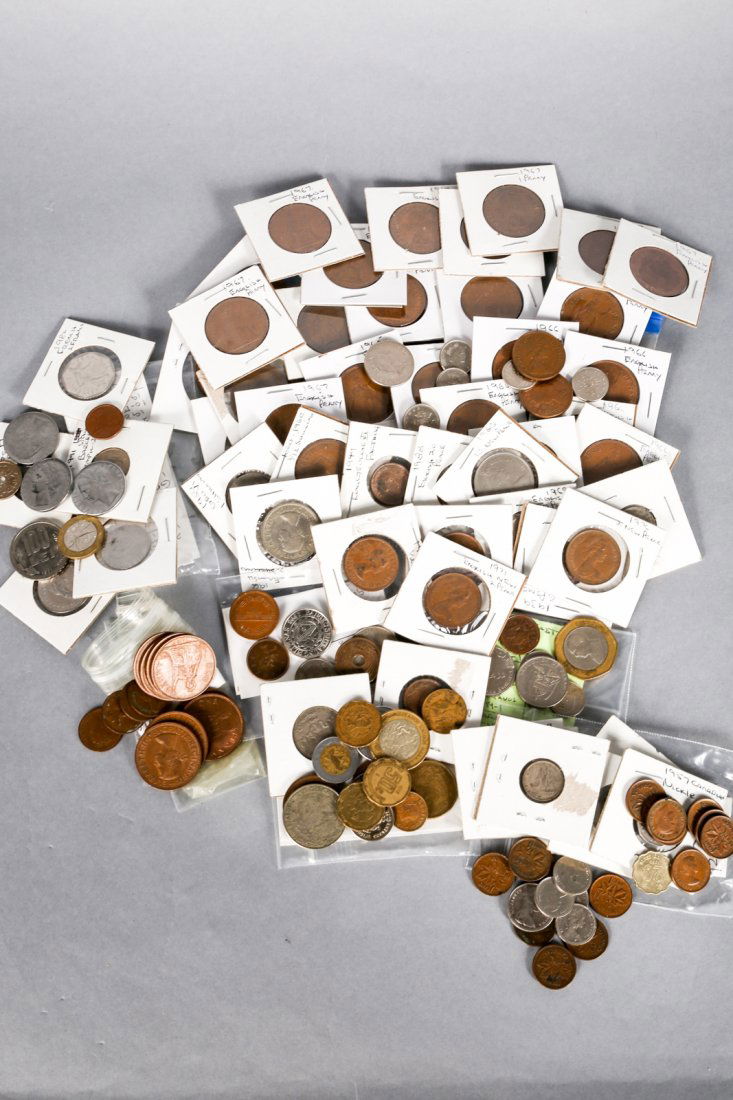 Very Large World Coin Lot, Many carded and Identified (1 of 2)
