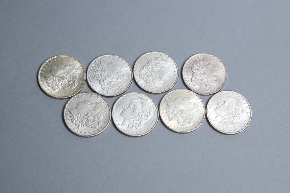 Lot of 8 Morgan Silver Dollars (1 of 2)
