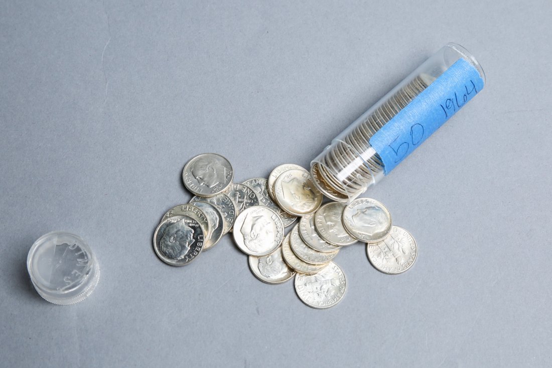 Lot of 50 1964 Silver Dimes American Roosevelt (1 of 1)