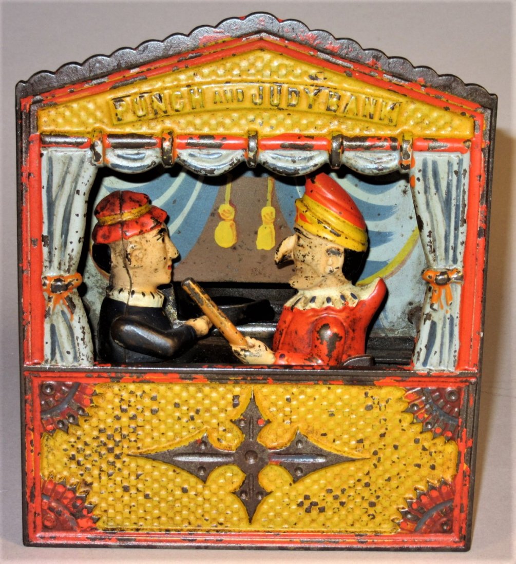 Antique Mechanical Punch and Judy Bank, 1884 Working Jun 25, 2017