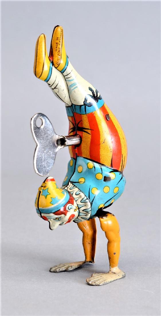 Clown Walking on Hands Wind Up Tin Toy US ZONE Germany (1 of 2)
