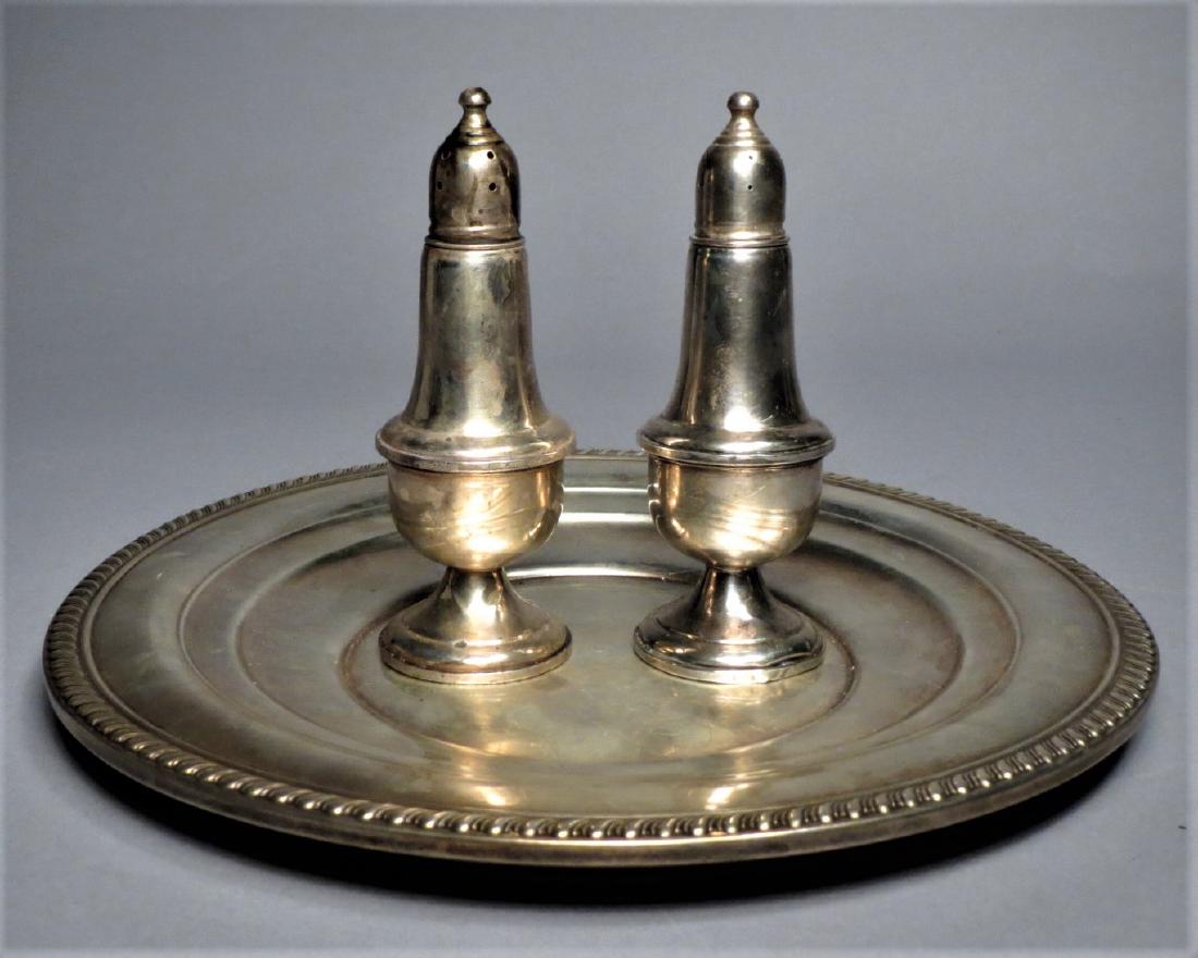Alvin Sterling Silver Tray w/ Salt n Pepper Shakers (1 of 7)