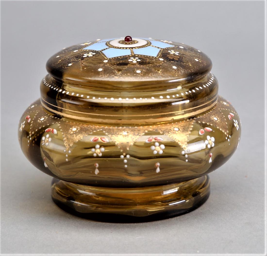 Victorian Enameled Dresser Jar (1 of 3)