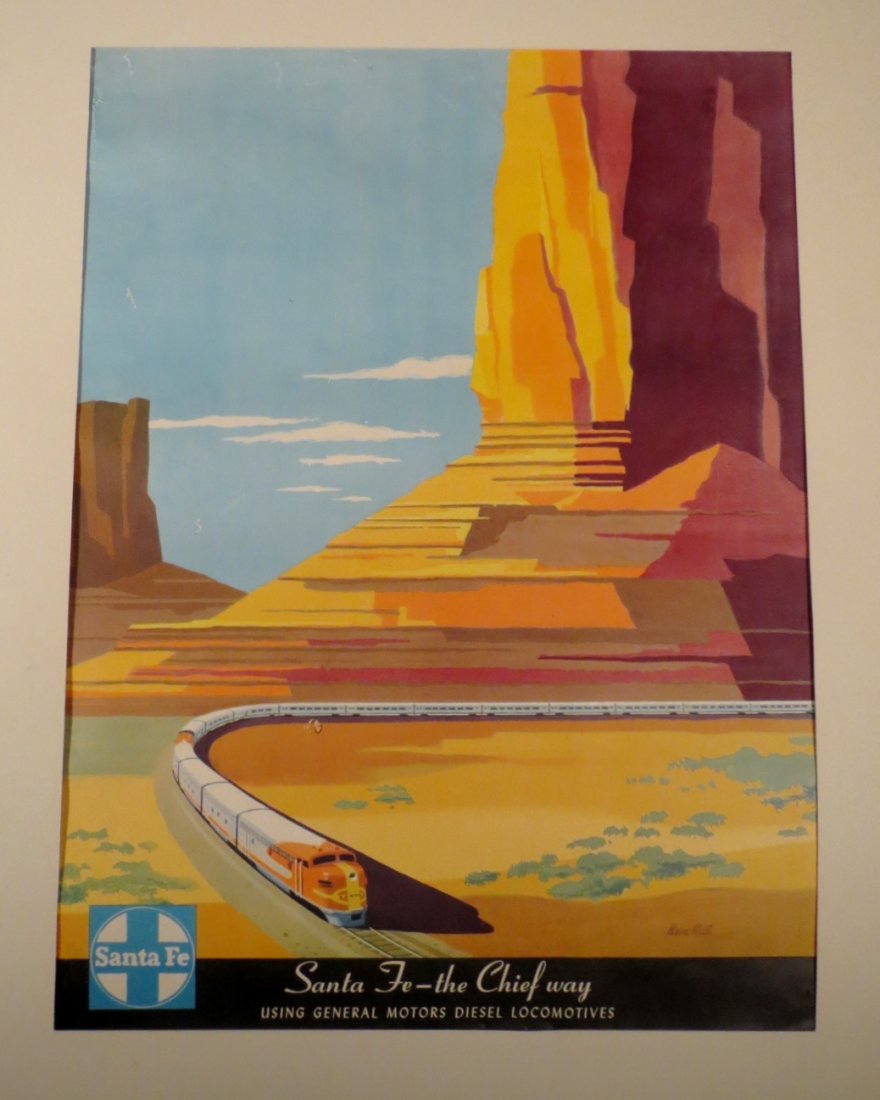 RARE Original Bern Hill Santa Fe The Chief Way Railroad (1 of 8)