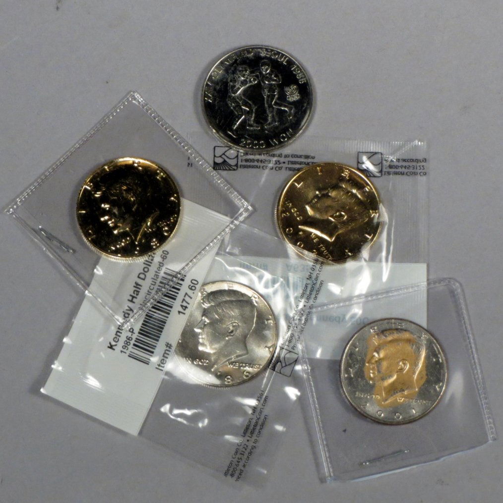 Kennedy Half Dollar lot GOLD toned PLUS Olympic (1 of 3)