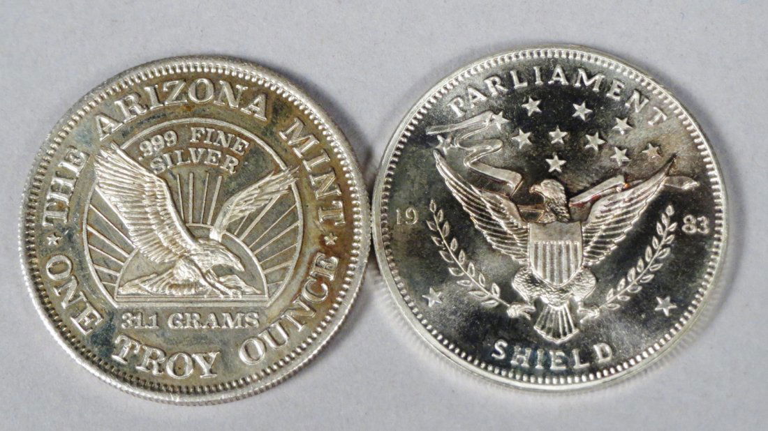 Lot of 2 .999 1 troy oz. The Arizona Mint and (1 of 3)