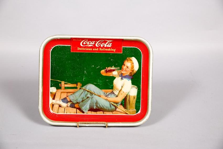 1940 Coca Cola Tin Tray (1 of 2)