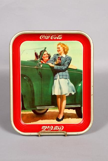 1942 Coca Cola Tin Tray (1 of 2)