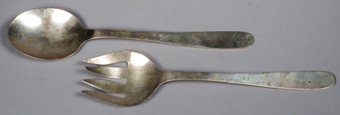 Mexican Silver Sterling Salad Servers, Artist Marked (1 of 6)