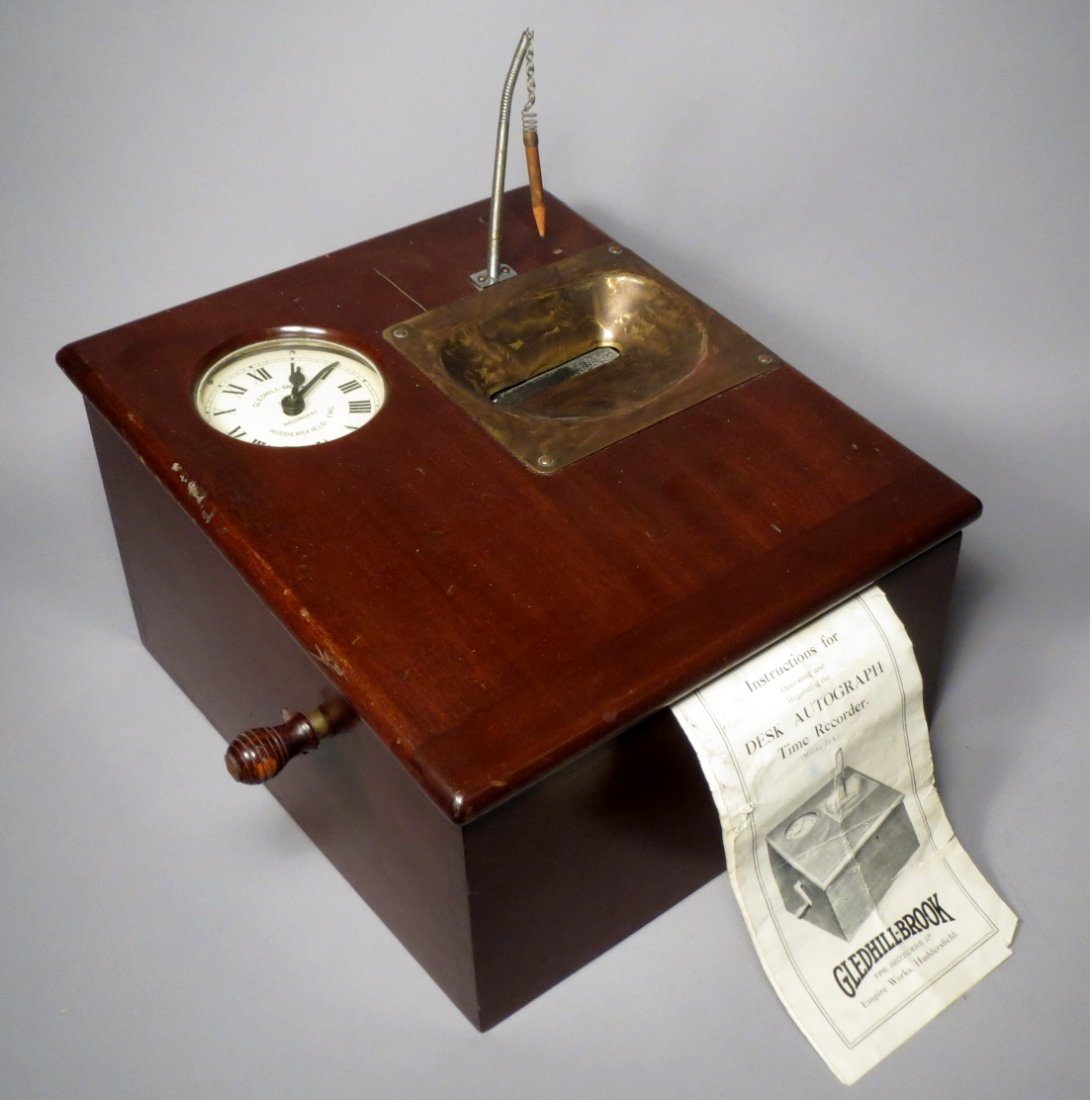 Antique Gledhill-Brook Desk Autograph Time Recorder (1 of 10)
