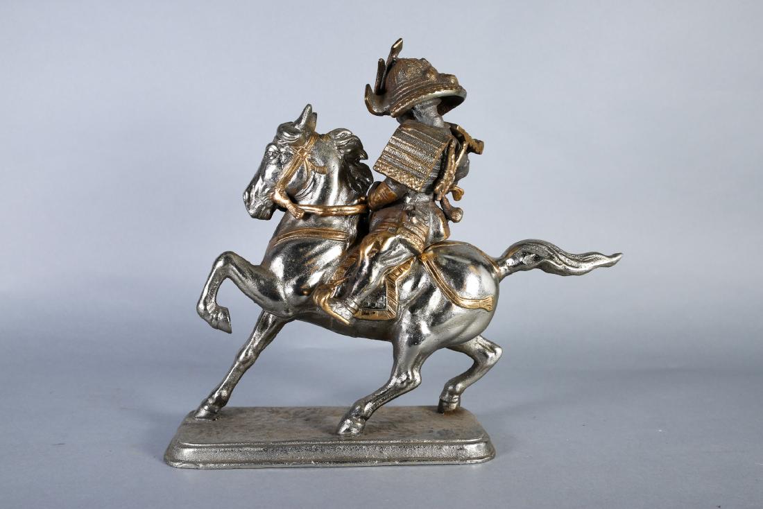 Vintage Japanese Samurai on Horseback, Silver over (1 of 3)