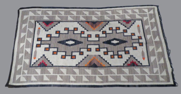 Navajo Native American Rug Two Hills, Wool (1 of 7)