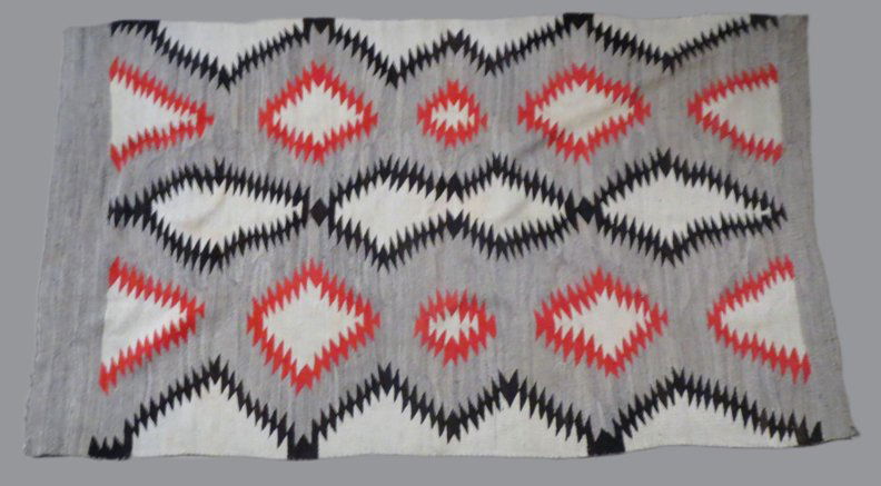 Large Native American Wool Rug, Old Label, (1 of 7)