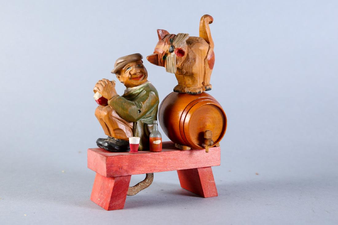 Vintage Anri Carved Wood Bar Set (1 of 4)