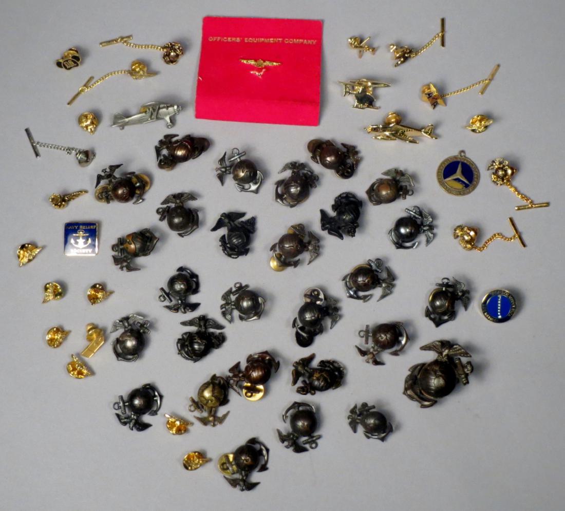 Large Lot Of Vintage Military Pins USMC (1 of 8)