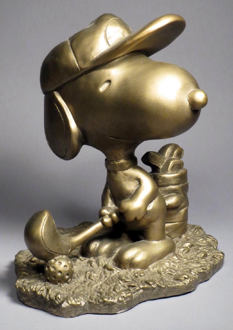 Austin Sculpture Snoopy Joe Cool Gold Statue Vintage: Vintage Austin Sculpture Snoopy Joe Cool Gold Statue 12 inches. In very good condition. Minor wear only.