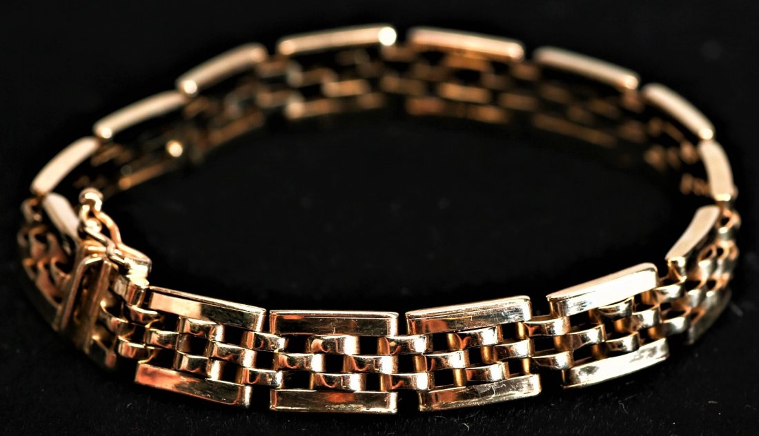 Unisex 14k Italian Gold Link Bracelet (1 of 3)