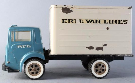 c1960 Rare Blue & White ERTL Van Lines, International (1 of 5)