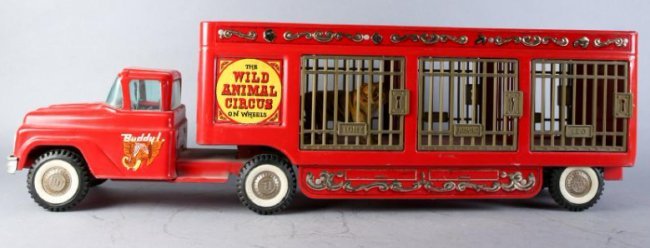 c1960 Red Buddy L Wild Animal Circus, Pressed Steel (1 of 5)