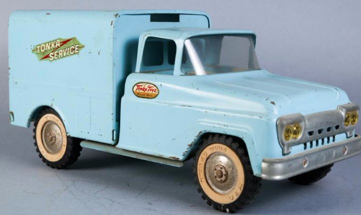 Rare Color Blue 1961 Tonka No. 1 Service Truck (1 of 4)