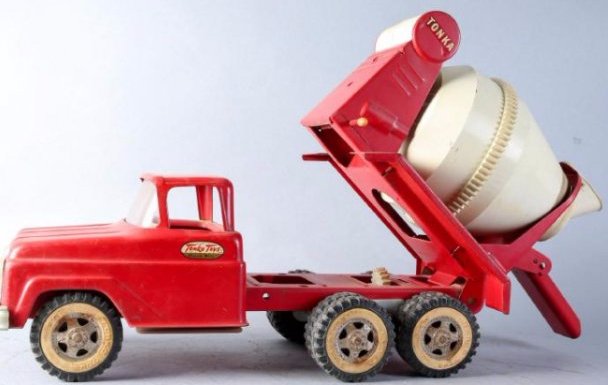 1961 Red/White Tonka Cement Mixer Truck 