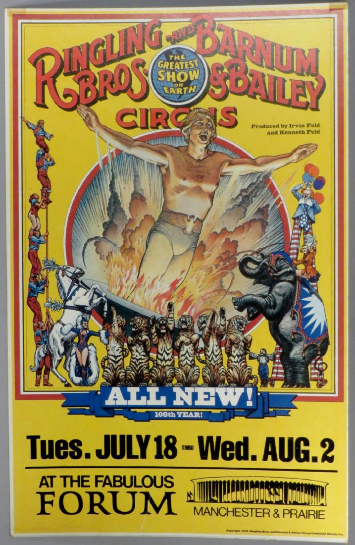 Vintage Lot Circus Posters, Ringling, Sells & Gray 5 (1 of 5)