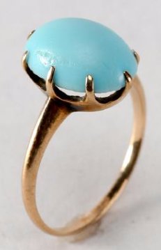 Vintage Petit Turquoise Ring in 10k Gold (1 of 3)