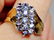 10k Gold & Tanzanite Cluster Ring