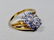 10k Gold & Tanzanite Cluster Ring - 2