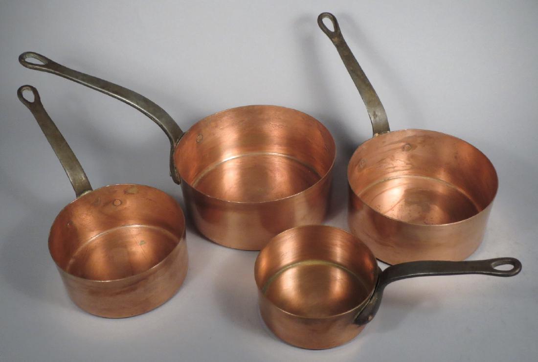 Set of  4 Vintage Copper Pans (1 of 9)