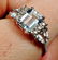 Lot of 2 10K White Gold, Aquamarine & Diamond Rings - 4