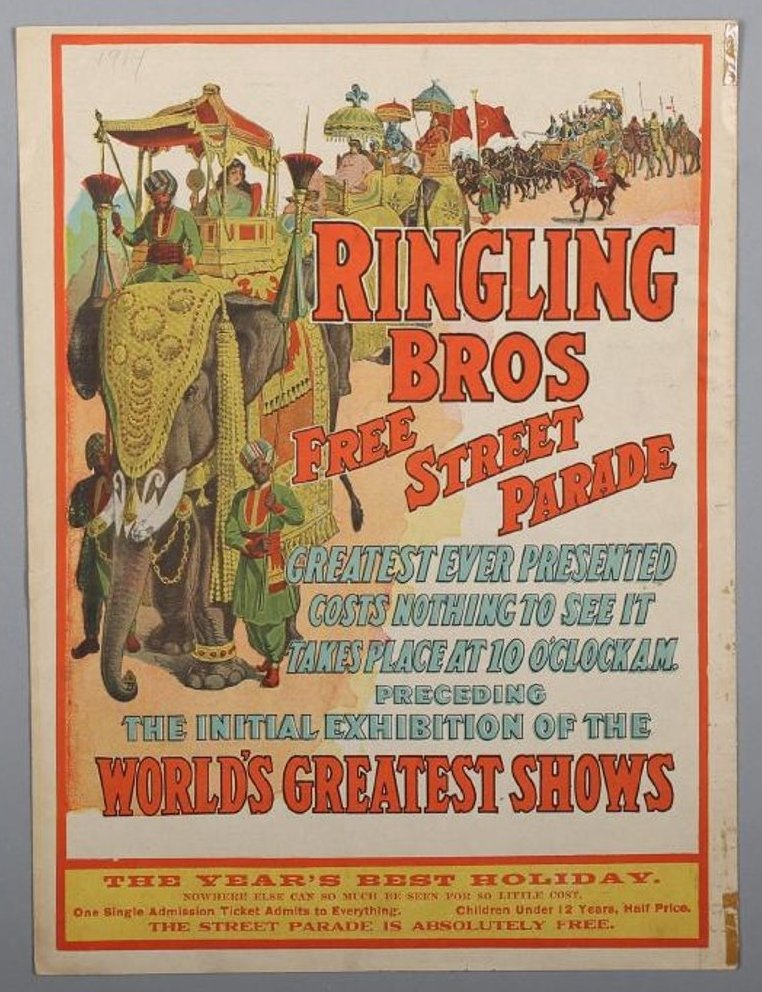 Antique Ringling Bros 1914 Program (1 of 3)