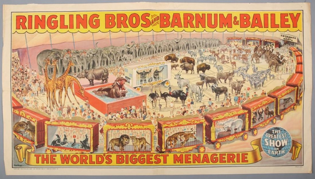 1944 Ringling Bros and Barnum & Bailey Circus Poster (1 of 1)