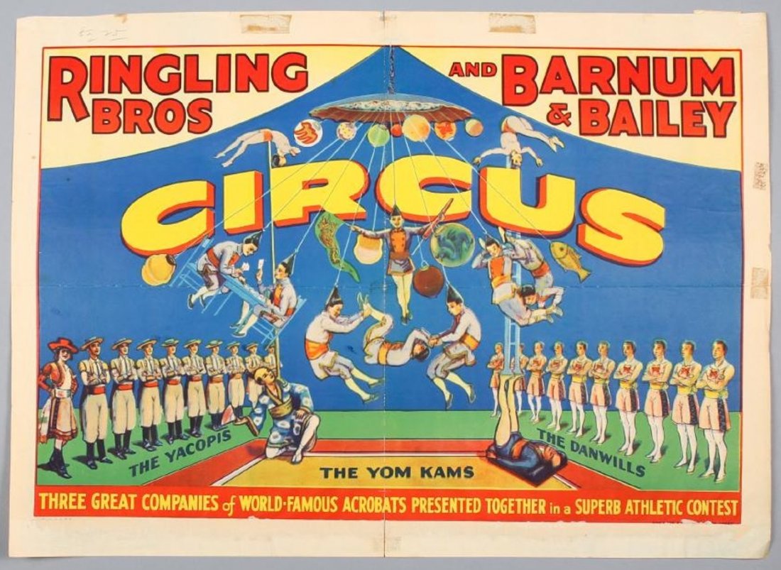 Vintage Ringling Bros & Barnum & Bailey Circus Poster (1 of 1)