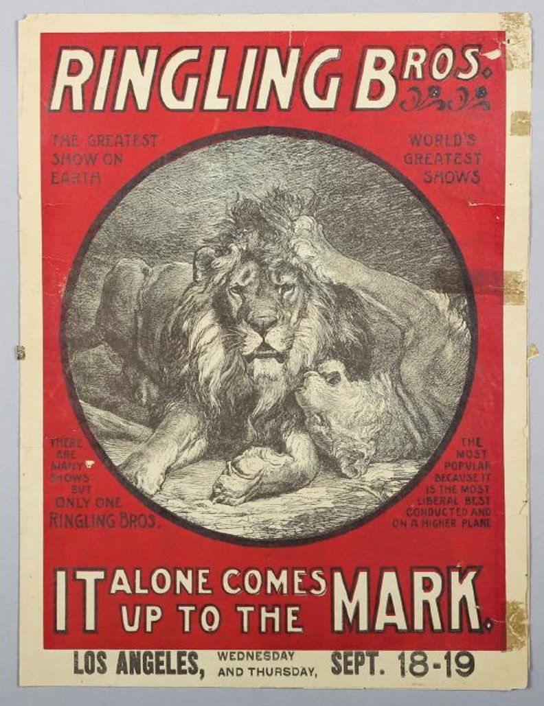 Antique Ringling Bros Circus  Program Los Angeles (1 of 3)
