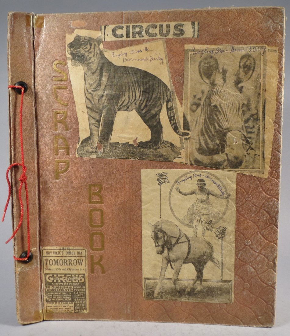 Giraffe Neck Woman! Circus Scrapbook, Gollman Bros 1892 (1 of 9)