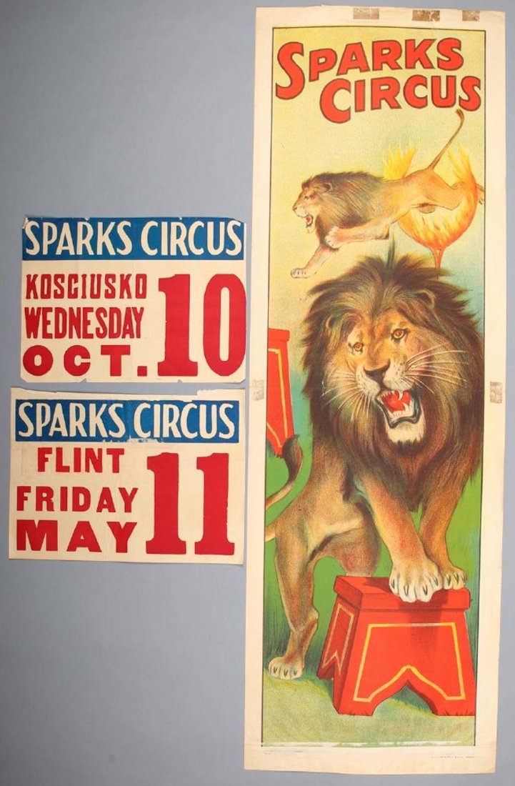Vintage Sparks Circus Posters ~ Lot of 3 (1 of 2)