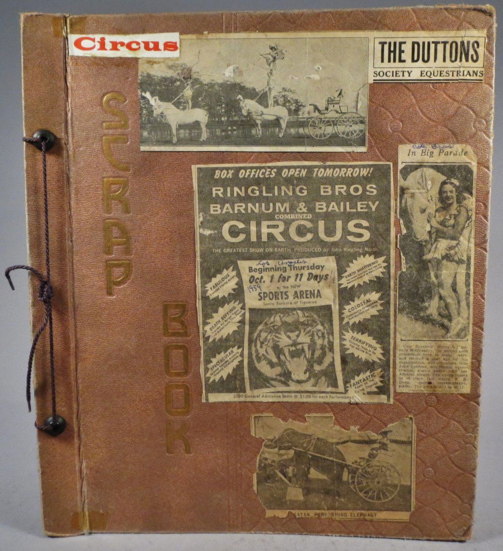 World Famed Artists! Circus Scrapbook, Buffalo Bill + (1 of 8)
