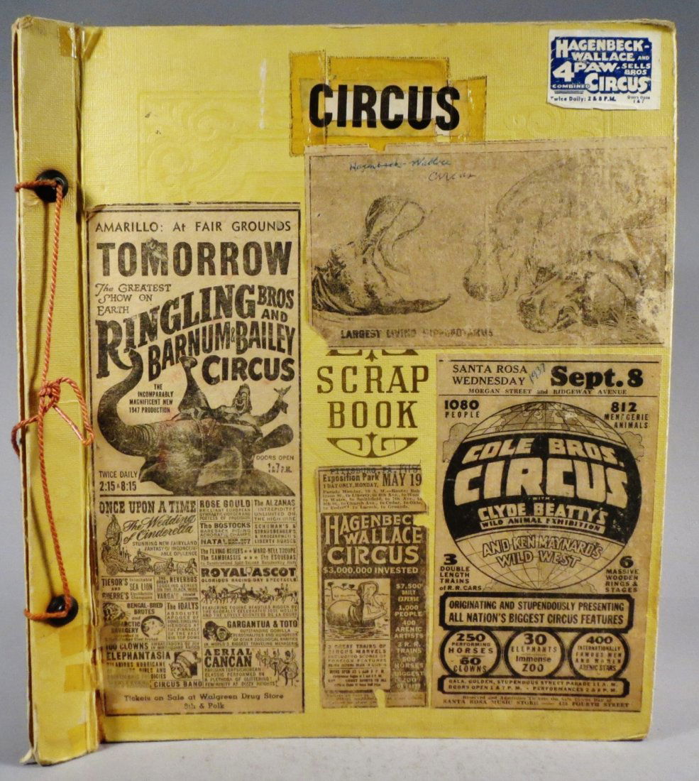 Dip of Death! Circus Scrapbook, Christy Bros + 1889 + (1 of 10)