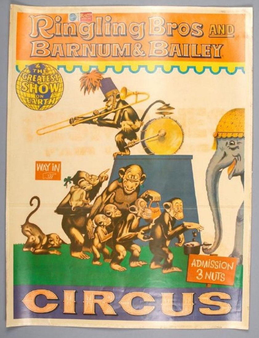 Vintage Ringling Bros & Barnum & Bailey Circus Poster (1 of 1)