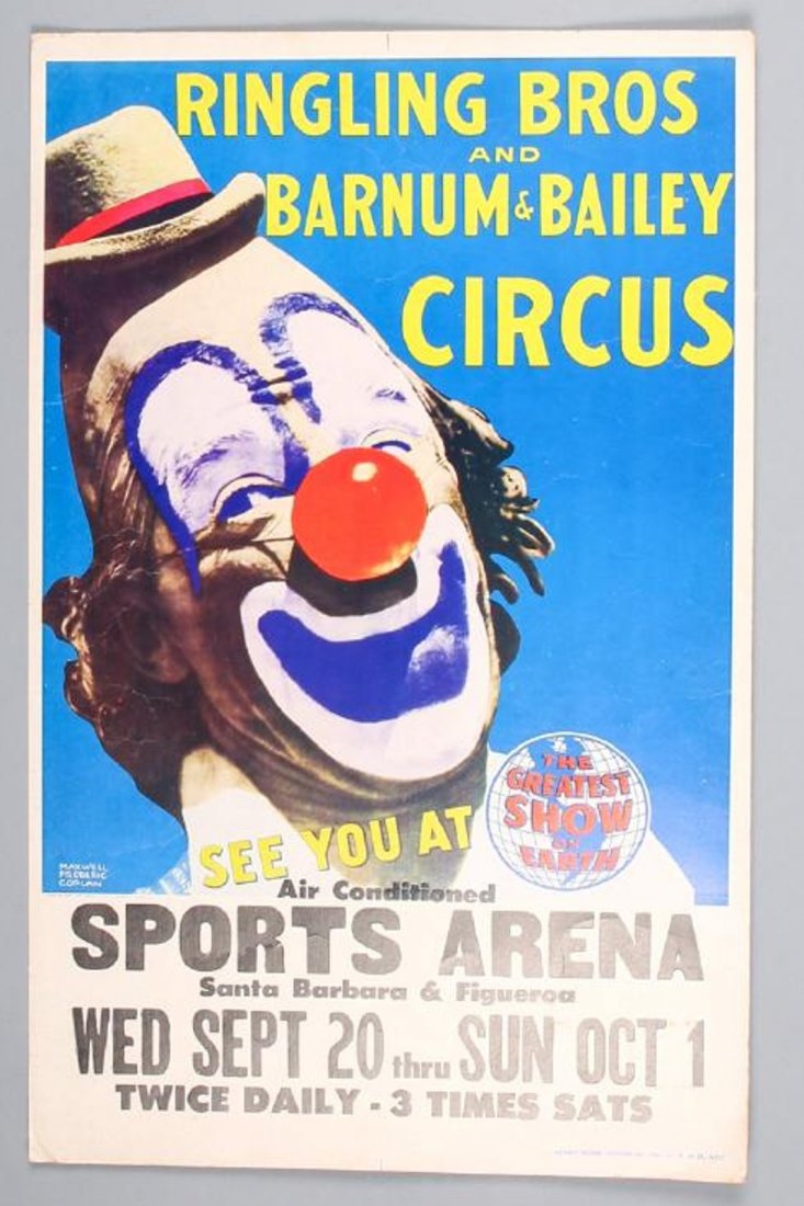Vintage Ringling Bros & Barnum & Bailey Circus Poster (1 of 1)